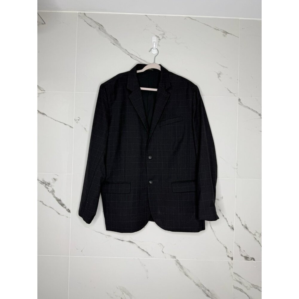 Vintage LL BEAN Plaid Wool Blazer Sport Coat Cotton Lined Classic 48 R​